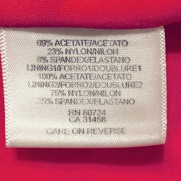 BCBGmaxazria Runway Rose Red Knit Strapless Jersey High Low Drape Dress … - Picture 7 of 7